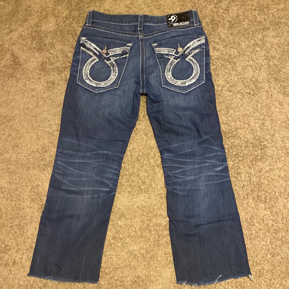 MENS BIG STAR baggy relaxed fit cool distressed jeans with stretch marks